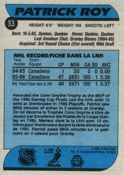 Patrick Roy RC - derrière